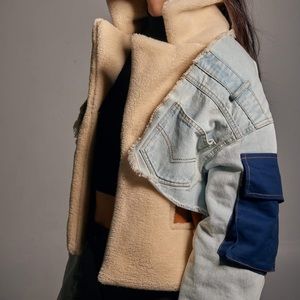 - Eminence Grise VEGAN SHERPA DENIM JACKET SIZE L